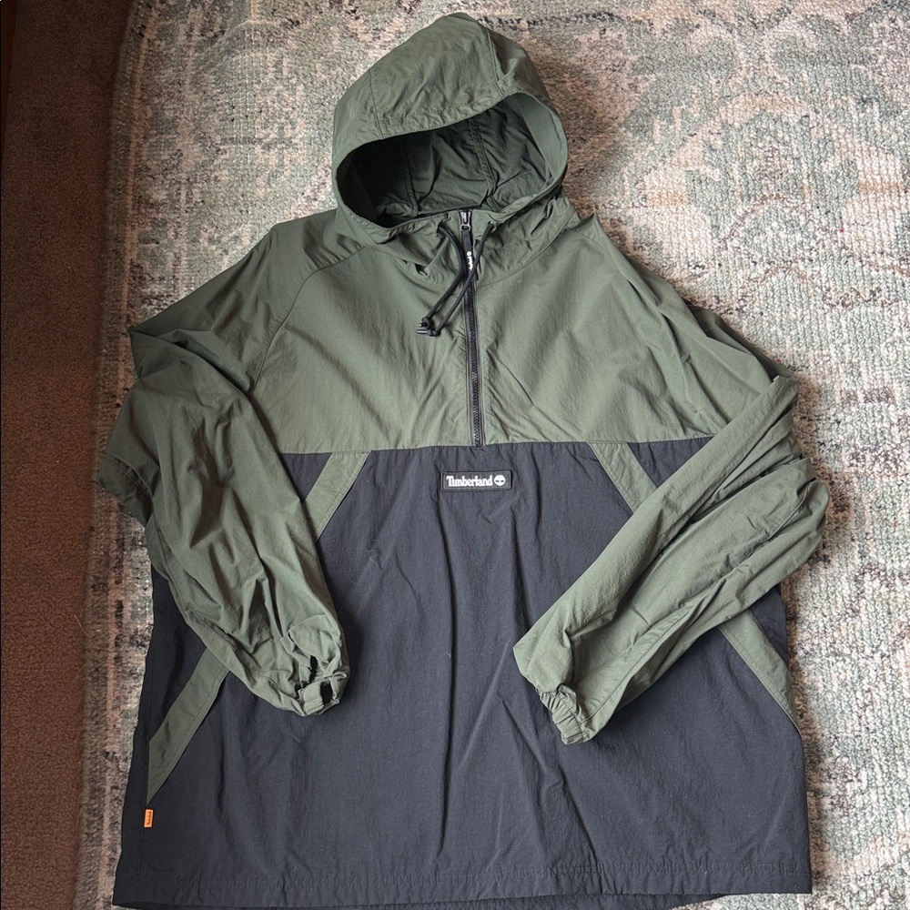 Timberland Men's Olive and Black Windbreaker